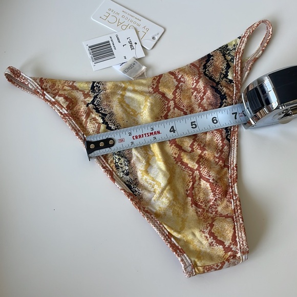 NWT (XS/L) bikini *L SpaceJay bitsy Millie snake print string yellow orange gold - Picture 9 of 12